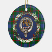 Décoration En Céramique Agnew Clan Badge & Tartan Personalized Xmas (Gauche)