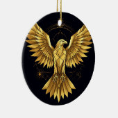 Décoration En Céramique Aigle géométrique doré (Droite)