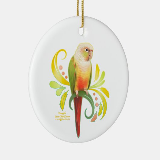 Décoration En Céramique Aiguille verte Joue Conure (Droite)