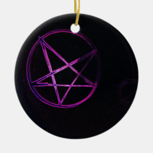 Décoration En Céramique aimant étoile pentagramme violet