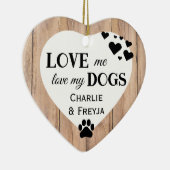 Décoration En Céramique Aimer mes Chiens Rustique (Droite)