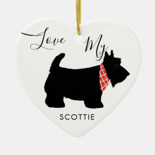 Décoration En Céramique Aimez mes vacances de Terrier d'écossais de