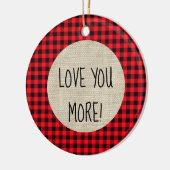 Décoration En Céramique Aimez-Vous Plus Buffalo Plaid Ornament (Gauche)