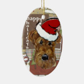 DÉCORATION EN CÉRAMIQUE AIREDALE DE NOËL (Droite)