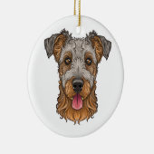 Décoration En Céramique airedale terrier (Droite)