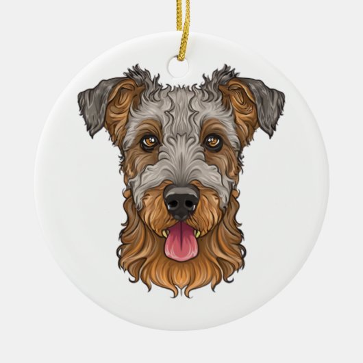 Décoration En Céramique airedale terrier (Devant)