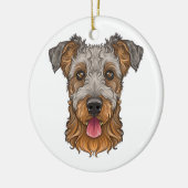 Décoration En Céramique airedale terrier (Gauche)