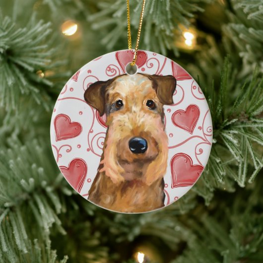 Décoration En Céramique Airedale Terrier (Arbre)