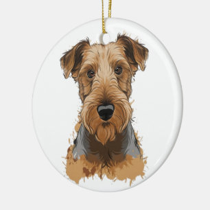 Décoration En Céramique airedale terrier