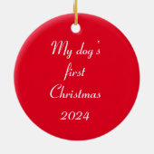 Décoration En Céramique Airedale Terrier Chien Silhouette Arbre de Noël Ro (Dos)