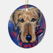 Décoration En Céramique Airedale Terriers (Gauche)