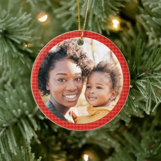 Décoration En Céramique Ajouter Photo Moderne Classique Rouge Plaid (Arbre)