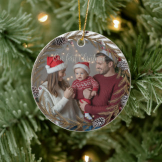 Décoration En Céramique Ajoutez quelque chose Notre premier Noël ensemble