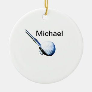 Décoration En Céramique Ajoutez votre nom texte club de golf équipement de
