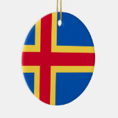 Décoration En Céramique Aland Islands Flag Personalized Custom (Droite)