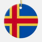 Décoration En Céramique Aland Islands Flag Personalized Custom (Devant)