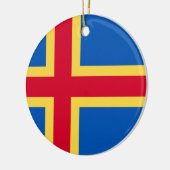 Décoration En Céramique Aland Islands Flag Personalized Custom (Gauche)