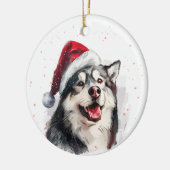 Décoration En Céramique Alaskan Malamute Dog Christmas Personalized (Gauche)