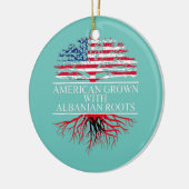 Décoration En Céramique Albanian Roots American Grown Flag of Albania (Gauche)