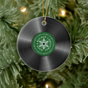 Décoration En Céramique Album de vinyle rétro Vintage Noël
