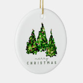 Décoration En Céramique Alcohol Ink Design Christmas Tree Ceramic Ornament (Droite)
