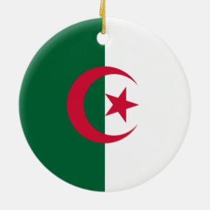 Décoration En Céramique Algerian Flag