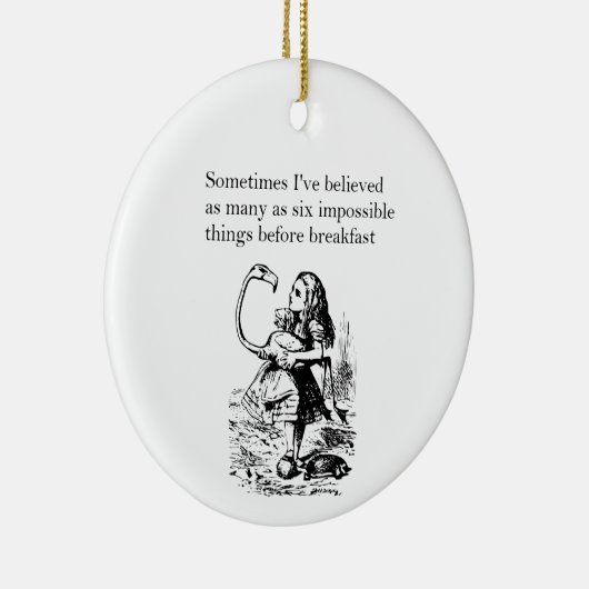 Décoration En Céramique Alice à Wonderland, Six Impossible Things (Droite)