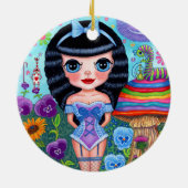 Décoration En Céramique Alice in Wonderland Black Hair Cheshire Cat Cute (Dos)
