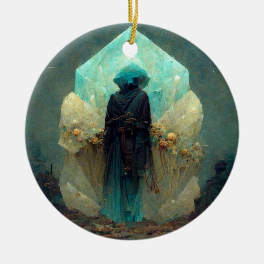 Décoration En Céramique Alien Crystal Guardian  Sci-Fi Imaginaire (Devant)