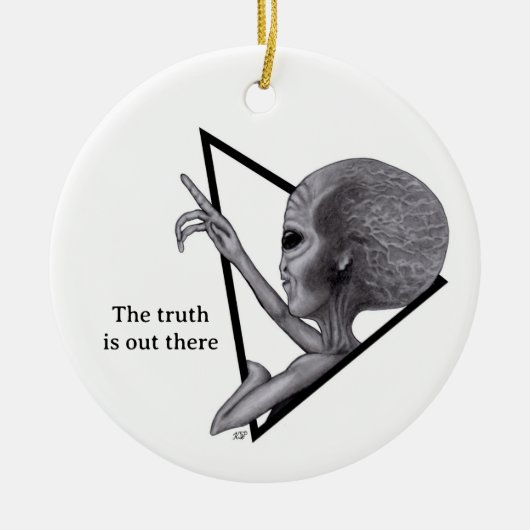 Décoration En Céramique Alien gris, la vérité est là (Devant)