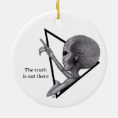 Décoration En Céramique Alien gris, la vérité est là (Dos)