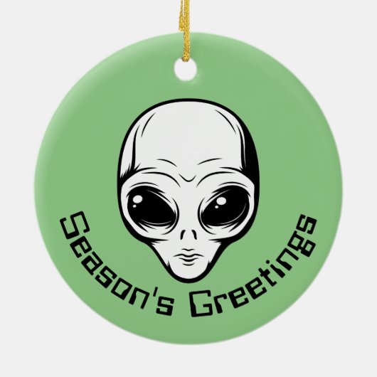 Décoration En Céramique Alien spatial Extraterrestrial en cours (Dos)