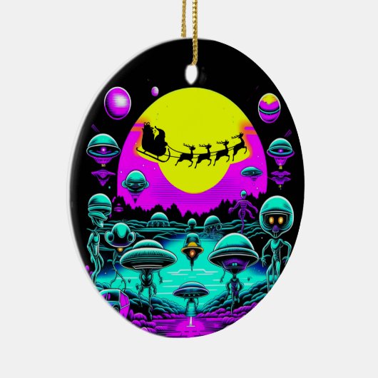 Décoration En Céramique Aliens de Noël Sci-fi (Droite)