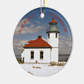 Décoration En Céramique Alki Point Lighthouse, Washington Ornament (Gauche)