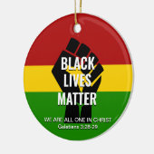 DÉCORATION EN CÉRAMIQUE ALL ONE IN CHRIST | BLACK LIVES MATTER (Gauche)