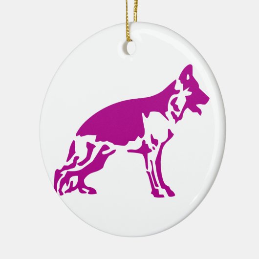 DÉCORATION EN CÉRAMIQUE ALLEMAND SHEPHERD #41 (Gauche)