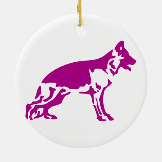 DÉCORATION EN CÉRAMIQUE ALLEMAND SHEPHERD #41 (Dos)