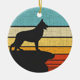 Décoration En Céramique Allemand Shepherd Retro Vintage 60s les années 70 