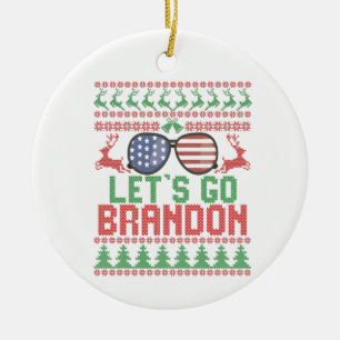 Décoration En Céramique Allez Brandon Drôle Mauvais Chandail de Noël