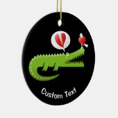 Décoration En Céramique Alligator dans l'Ornament en céramique Amour (Droite)