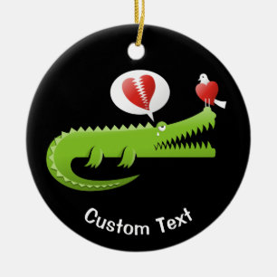 Décoration En Céramique Alligator dans l'Ornament en céramique Amour