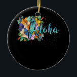 Décoration En Céramique Aloha Flowers Hawaiian Hawaii Beach Luau Party<br><div class="desc">Aloha Flowers Hawaiian Hawaii Beach Luau Party</div>