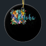 Décoration En Céramique Aloha Flowers Hawaiian Hawaii Beach Luau Party<br><div class="desc">Aloha Flowers Hawaiian Hawaii Beach Luau Party</div>