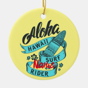 Décoration En Céramique Aloha Hawaii Surfeur Thunder_Cove