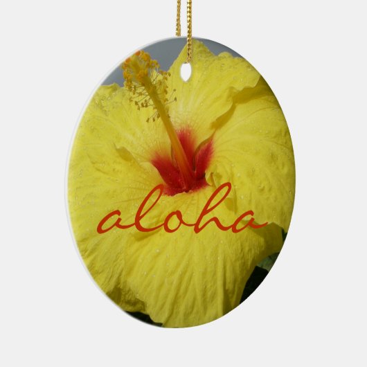 Décoration En Céramique Aloha, ketmie jaune d'Hawaï (Droite)