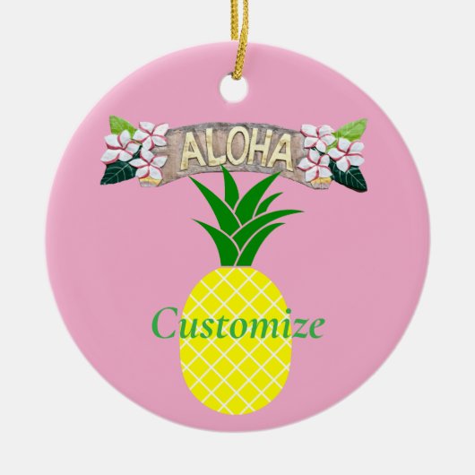 Décoration En Céramique Aloha Pineapple Thunder_Cove (Devant)