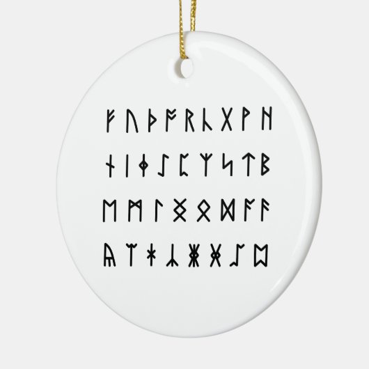 Décoration En Céramique Alphabet Runique [Futhorc] (Gauche)