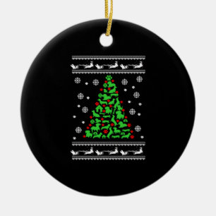 Décoration En Céramique Amant chien de Noël Arbre de Noël T-shirt de vacan