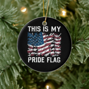 Décoration En Céramique Américain patriote Ceci est mon drapeau de fierté