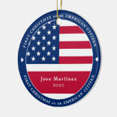Décoration En Céramique American Citizen Custom Patriotic Premier Noël (Gauche)